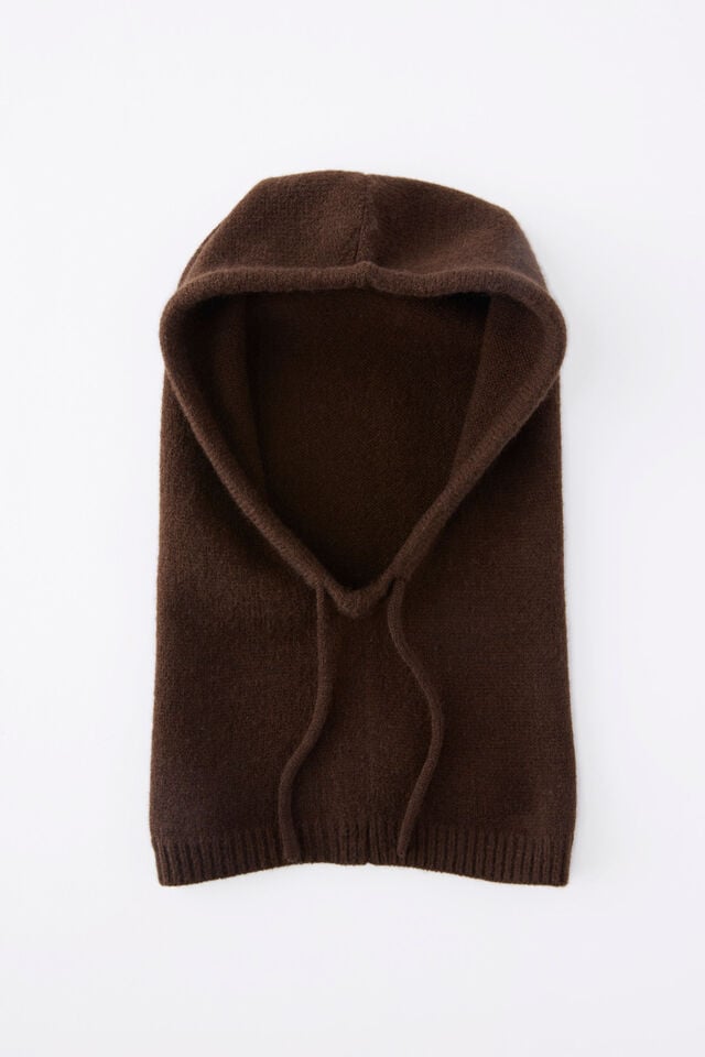 Knit Hood, FRENCH ROAST