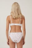 Organic Cotton Lace Bikini Brief, LEXI STRAWBERRY CREAM POINTELLE - alternate image 3