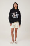 Lounge Oversized Fleece Hoodie Personalised, LCN DIS/BAMBI EMBROIDERY AND BUTTERFLIES - alternate image 5