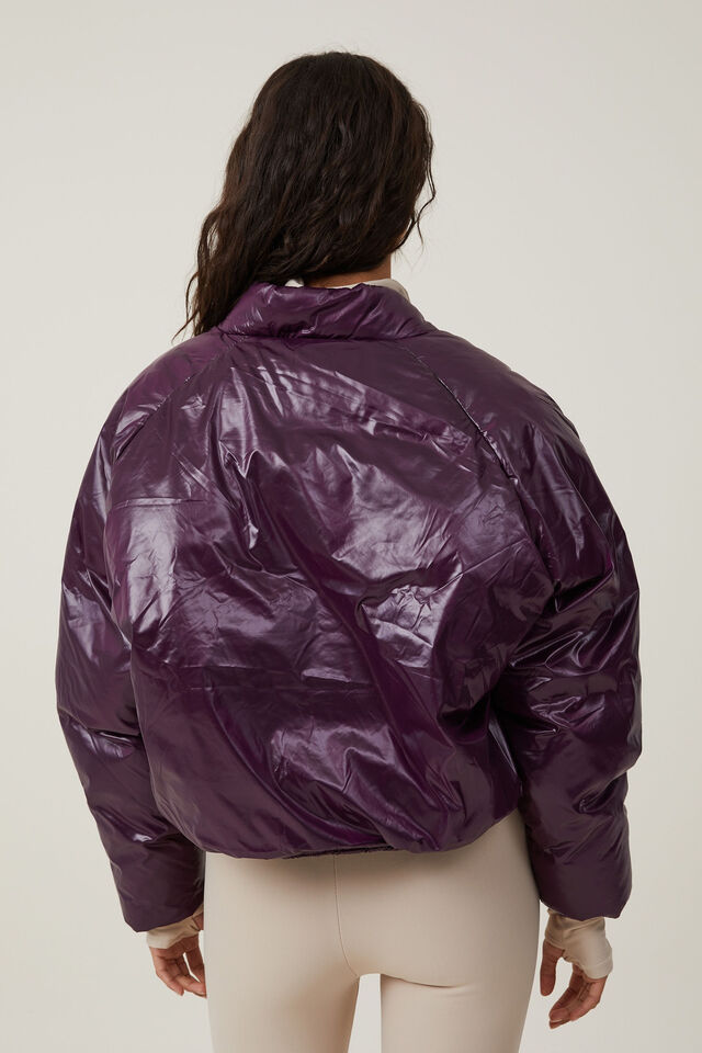 The Recycled Mother Puffer Bomber Jacket, PICKLED BEET