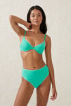 Balconette Bra Bikini Top, FRESH GREEN/BLANKET STITCH - alternate image 1