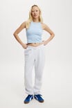 Plush Cross Front Sweatpant, CLOUDY GREY MARLE - alternate image 1