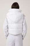 The Recycled Mother Hooded Puffer Vest 2.0, WHITE - alternate image 3