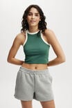 Bonded Fleece Track Short, GREY MARLE - alternate image 4