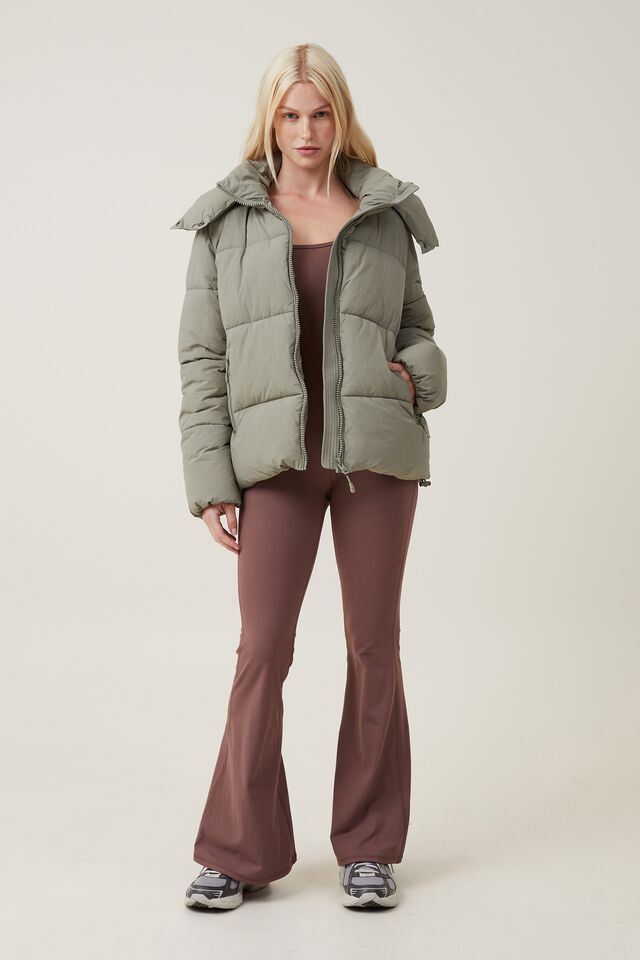 The Recycled Mother Puffer Jacket 3.0, DUSTY KHAKI