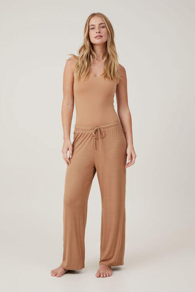Sleep Recovery Asia Fit Wide Leg Pant, CAFE NOIR