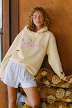 Lounge Oversized Fleece Hoodie, LCN DIS/BAMBI EMBROIDERY AND BUTTERFLIES - alternate image 1