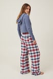 Flannel Boyfriend Boxer Pant, STEPHANIE CHECK BLUE - alternate image 3