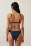 Refined High Side Brazilian Bikini Bottom, TIDAL NAVY/BLACK CRINKLE - alternate image 3