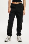 Plush Cross Front Sweatpant, BLACK - alternate image 2