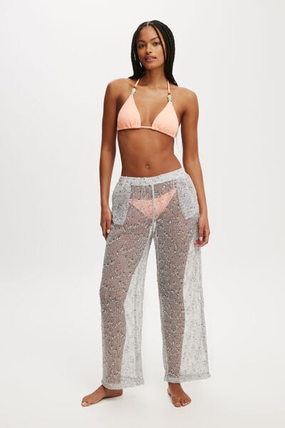 The Essential Beach Pant, WHITE/OPEN MESH