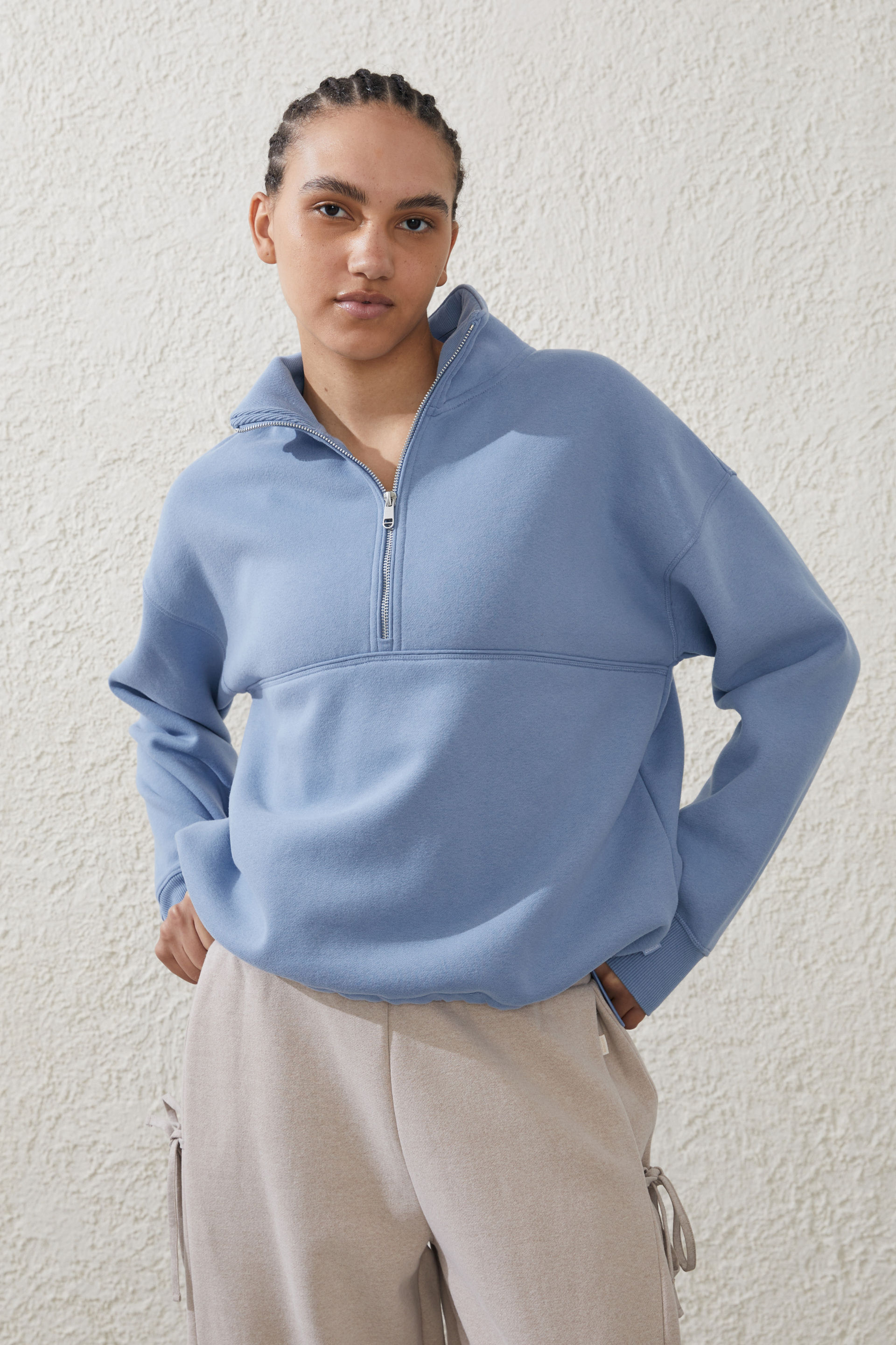 Plush Essential Half Zip Jumper