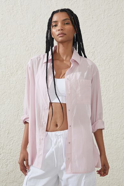 Active Woven Shirt, POSIE PINK