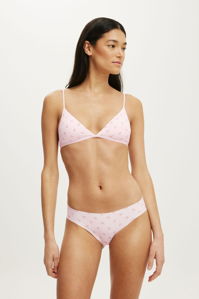 Party Pants Seamless Bikini Brief, LOVESTRUCK POINTE PINK