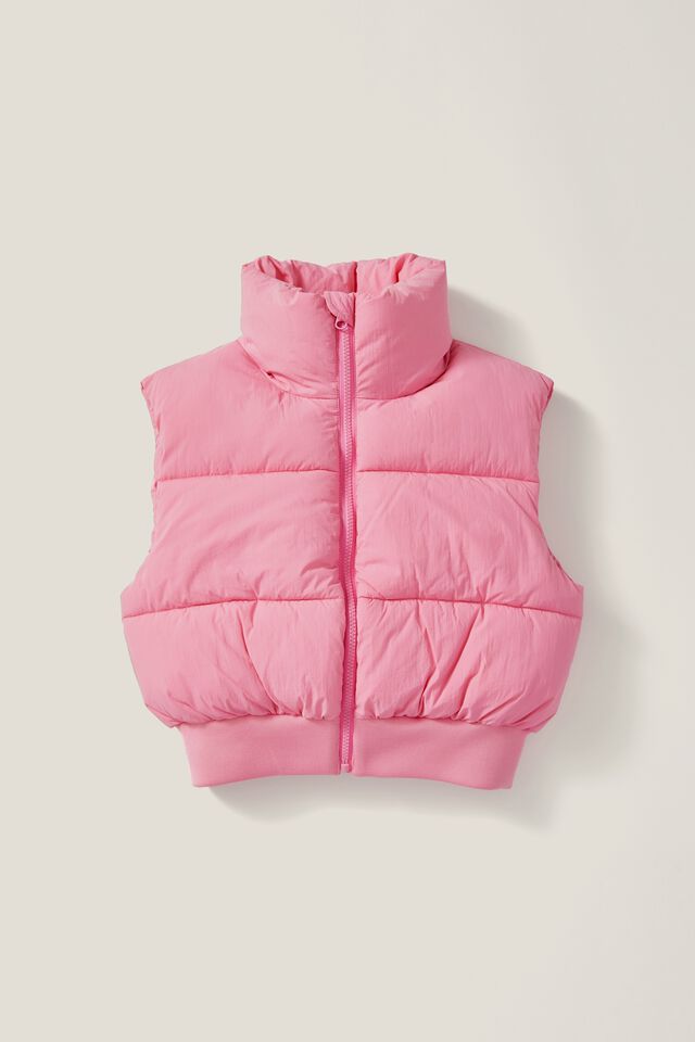 The Mother Cropped Puffer Vest