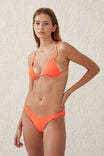 Refined High Side Brazilian Bikini Bottom, VIBRANT ORANGE CRINKLE - alternate image 4