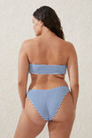U Front Bandeau Bikini Top, SPRING BLUE CRINKLE STRIPE - alternate image 3
