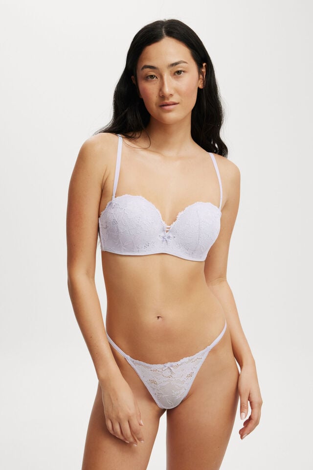 Everyday Lace Strapless Push Up 2 Bra, WASHED THISTLE