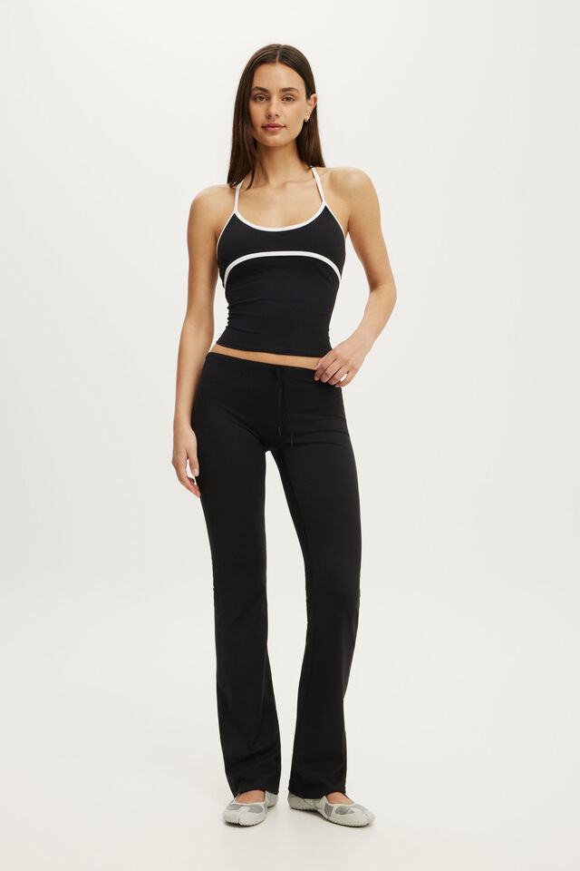 Ultra Soft Noughties Contrast Tank, BLACK/WHITE