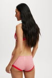 Organic Cotton Lace Boyshort Brief, LOLA CHECK RED/PINK - alternate image 3