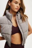 The Mother Puffer Crop Vest, DESERT GREY - alternate image 2