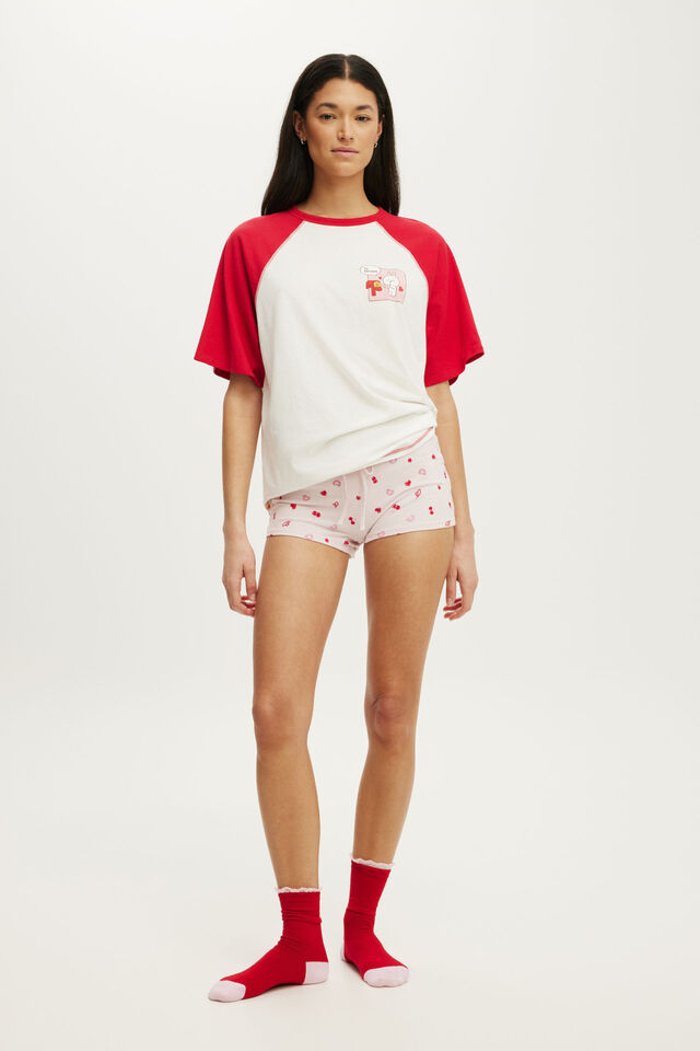 Oversized Lounge Graphic Tee, LCN LIN/LINE FRIENDS TO BROWN