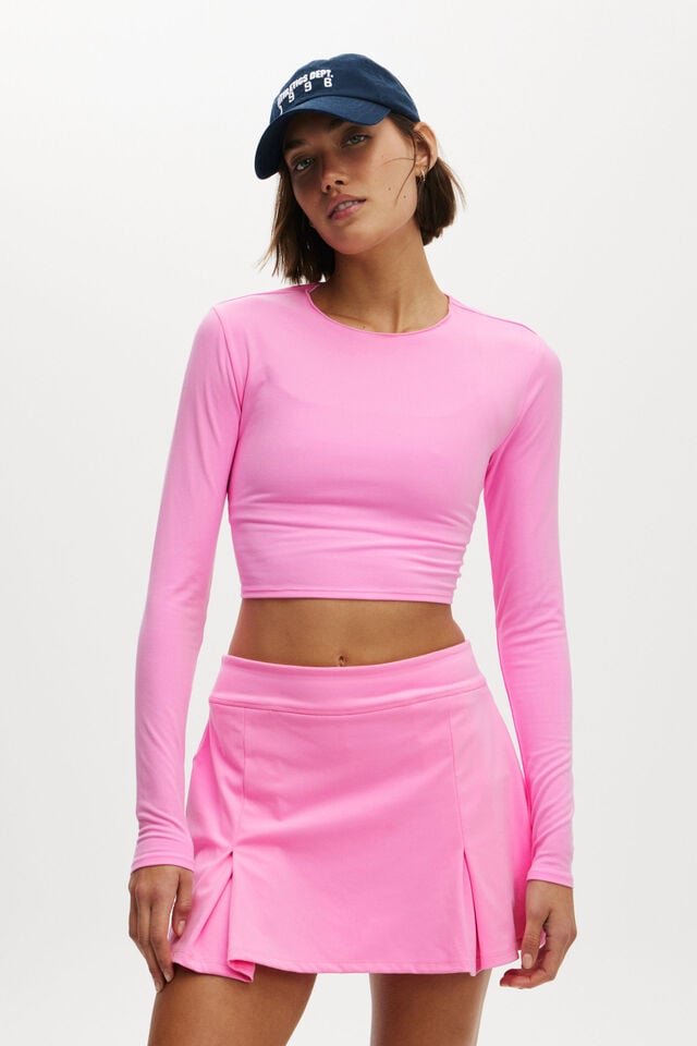 Ultra Soft Open Tie Back Longsleeve, MILLENNIAL PINK