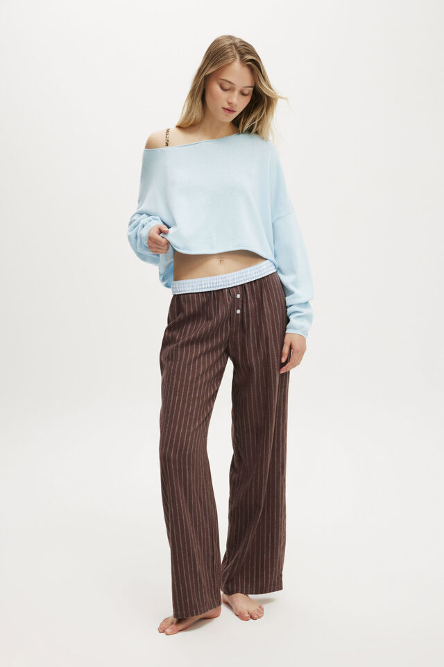Off The Shoulder Cropped Knit, BALLAD BLUE