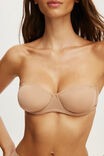 Sheer Strapless Balconette Bra, SUN CLAY - example image 5