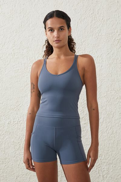 Ultra Luxe Strappy Tank, FOLKSTONE GREY