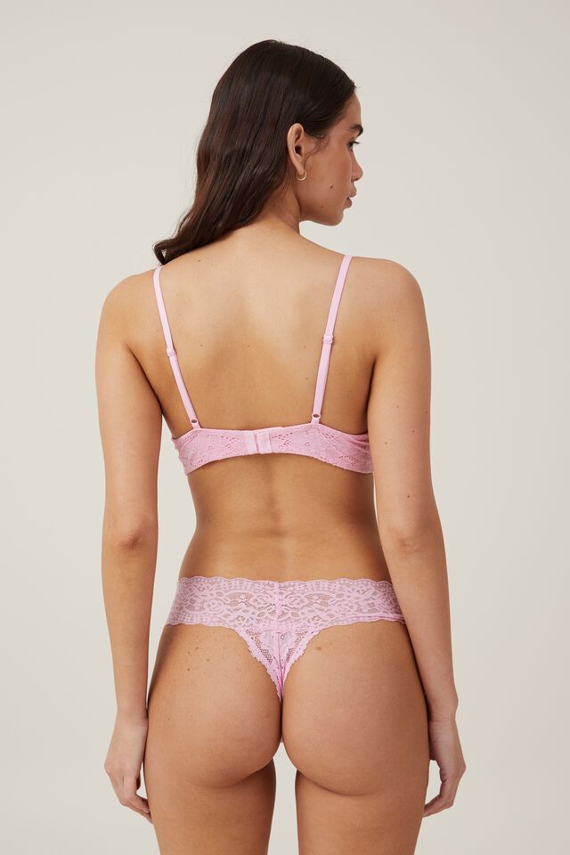 Everyday Lace Contour Bra, PINK FROSTING