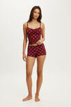 Dreamy Soft Longline Cami, LOLA SPOT GINGERBERRY/CHEEKY CHERRY RUCHED - example image 1