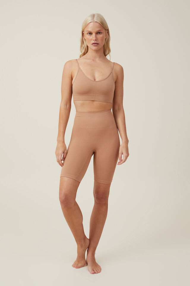 Seamless Shapewear High Waist Short, MAPLE SUGAR