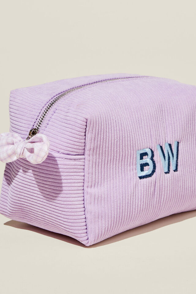 Cottage Cos Case Personalised, LILAC CORD/ PINK LILAC CHECK