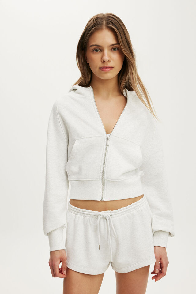 Fleece Micro Short, LIGHT GREY MARLE