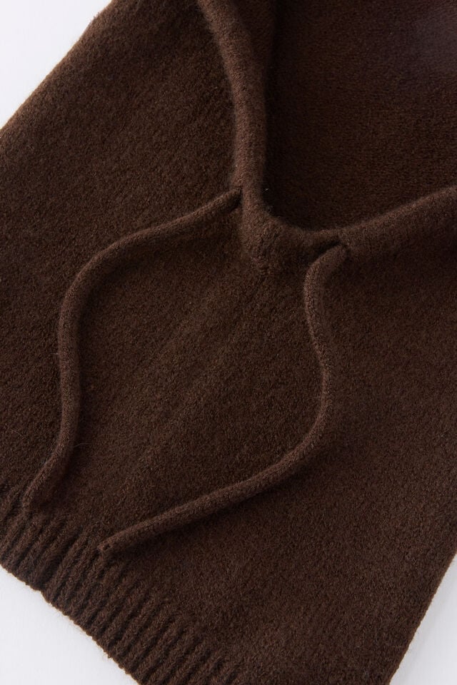 Knit Hood, FRENCH ROAST
