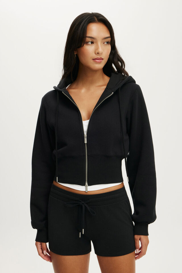 Sculpt Fleece Mini Short, BLACK
