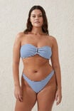 Refined High Side Brazilian Bikini Bottom, SPRING BLUE CRINKLE STRIPE - alternate image 4