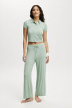 Sleep Recovery Asia Fit Wide Leg Pant, WASHED MINT - alternate image 1