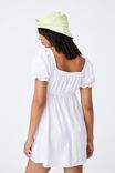 Puff Sleeve Beach Dress, WHITE