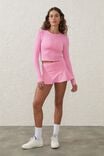 Ultra Soft Fitted Long Sleeve Top, FRENCH PINK - alternate image 4