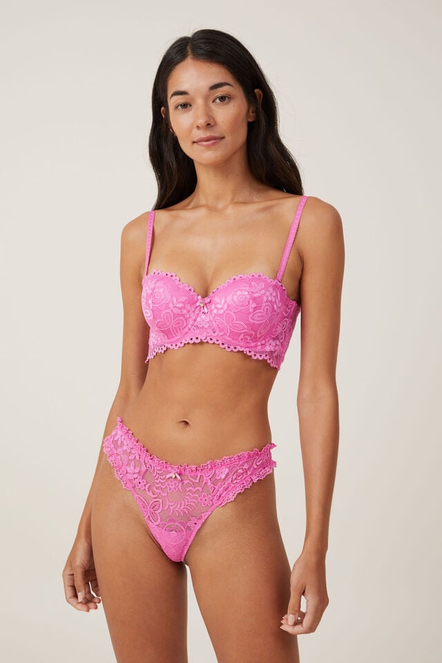 Butterfly Lace Strapless Push Up2 Bra, CUPIDS KISS