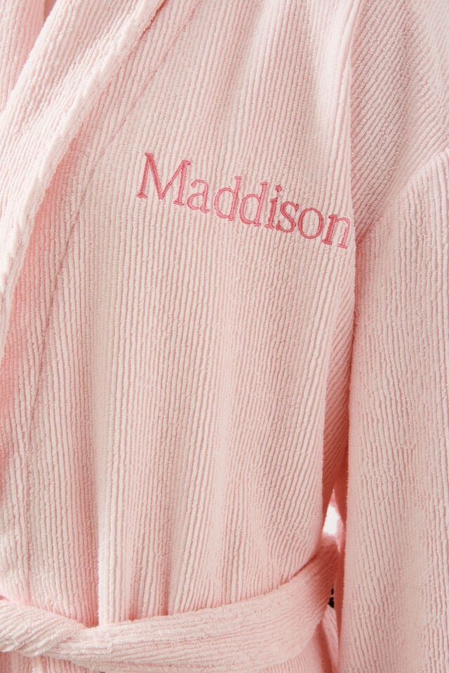 Luxe Terry Robe Personalised, TENDER TOUCH PINK