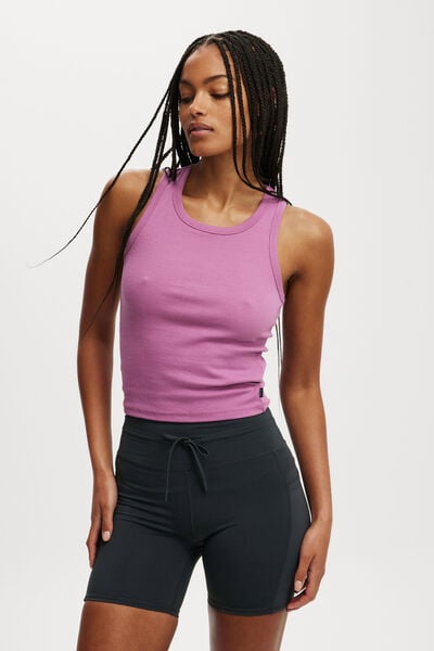 Active Core Rib Racer Tank, RED VIOLET