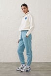 Plush Essential Gym Sweatpant, STONE BLUE/WHITE - alternate image 1