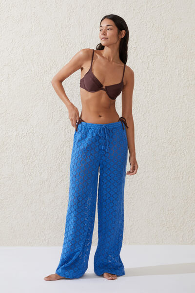 Crochet Beach Pant, BLUE SPLASH/CROCHET