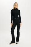 Contour Knit Zip Through, BLACK - example image 4