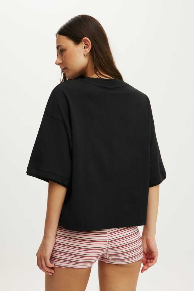 Active Double Layered Tee, BLACK/ATHLETICA