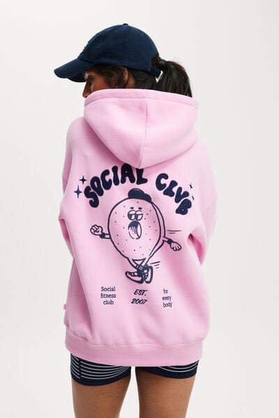 Moletom - Plush Premium Graphic Hoodie, MILLENNIAL PINK/SOCIAL CLUB