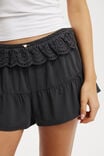 Ruffle Woven Short, EBONY - alternate image 2